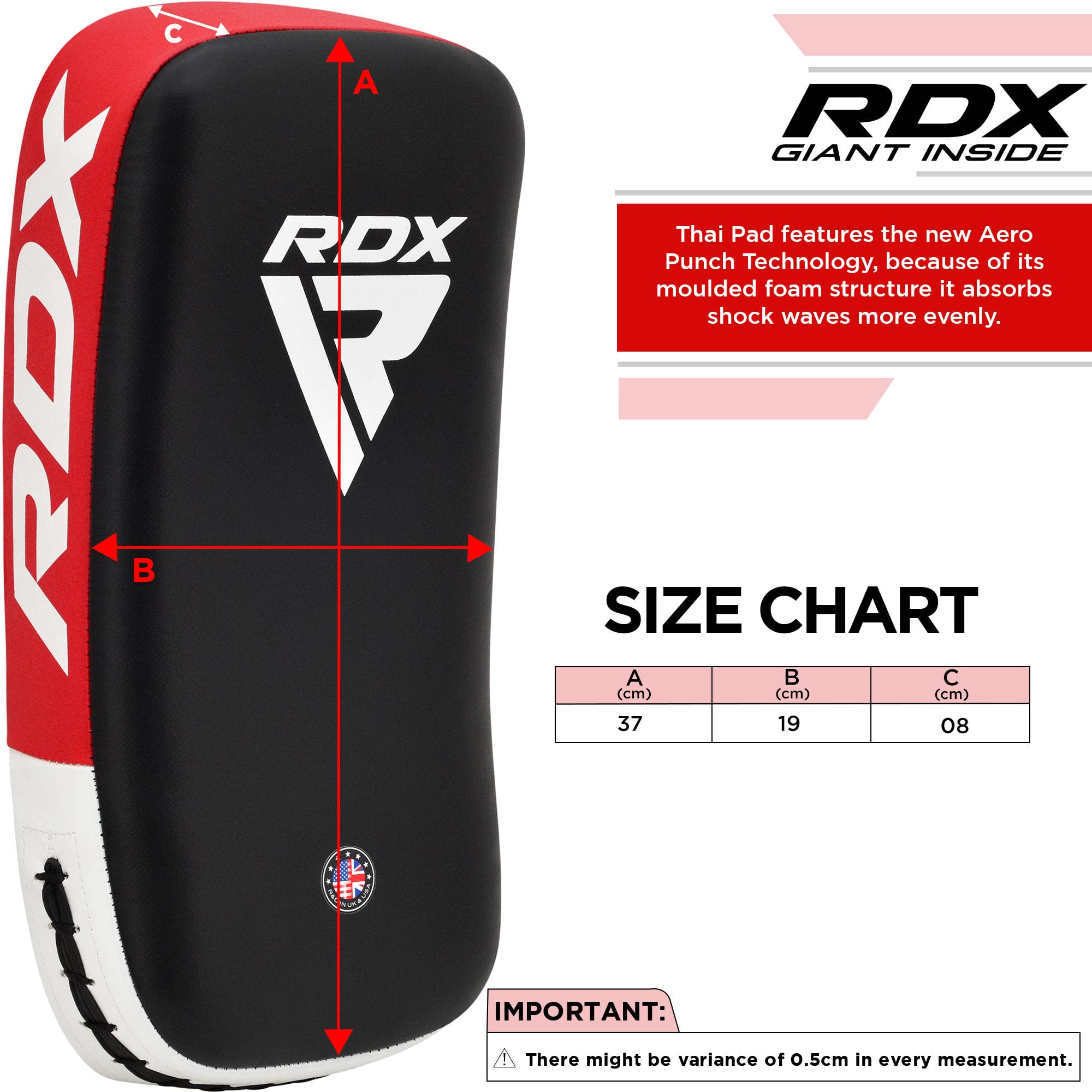 Rdx Muay Thai Pad For Training, Curved Kickboxing Kicking Strike Shield, Coaching Kick Boxing, Mma, Martial Arts, Karate, Taekwo