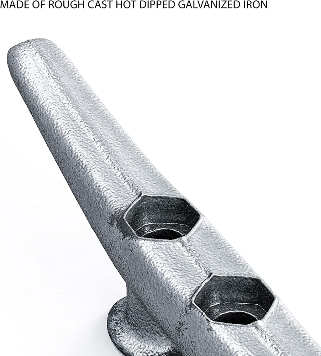 Simplified Living 6'' Boat Dock Cleats: Rough Cast Hot Dipped Galvanized Iron: 4, 8, 16 Pack (8 Pack)