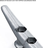 Simplified Living 6'' Boat Dock Cleats: Rough Cast Hot Dipped Galvanized Iron: 4, 8, 16 Pack (8 Pack)