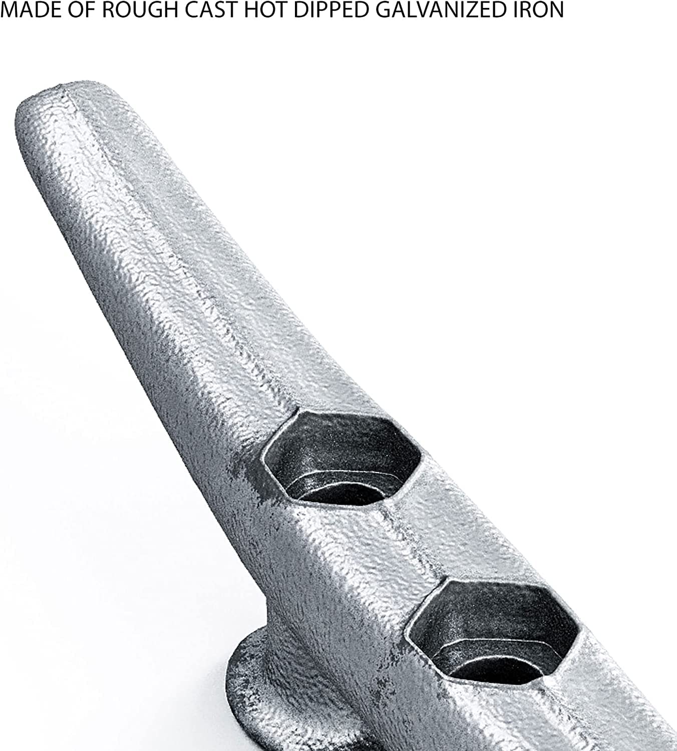 Simplified Living 6'' Boat Dock Cleats: Rough Cast Hot Dipped Galvanized Iron: 4, 8, 16 Pack (8 Pack)
