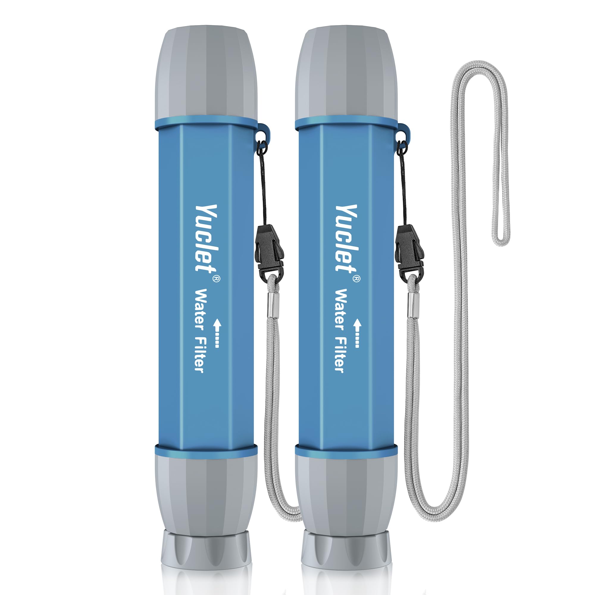 2 Pack Water Filter Straw for Drinking Survival, Personal Straws for Purifying Water, Water Purification Straw Water Purifier Su