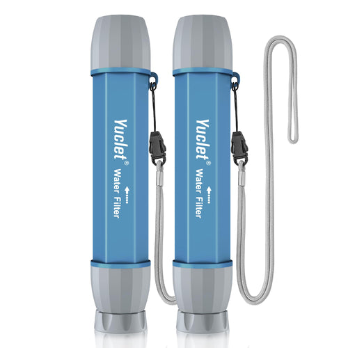 2 Pack Water Filter Straw for Drinking Survival, Personal Straws for Purifying Water, Water Purification Straw Water Purifier Su