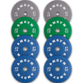 Amgym Color Olympic Bumper Plate, Weights Plates, Bumper Weight Plate, Steel Insert, Strength Training(250Lb Set)
