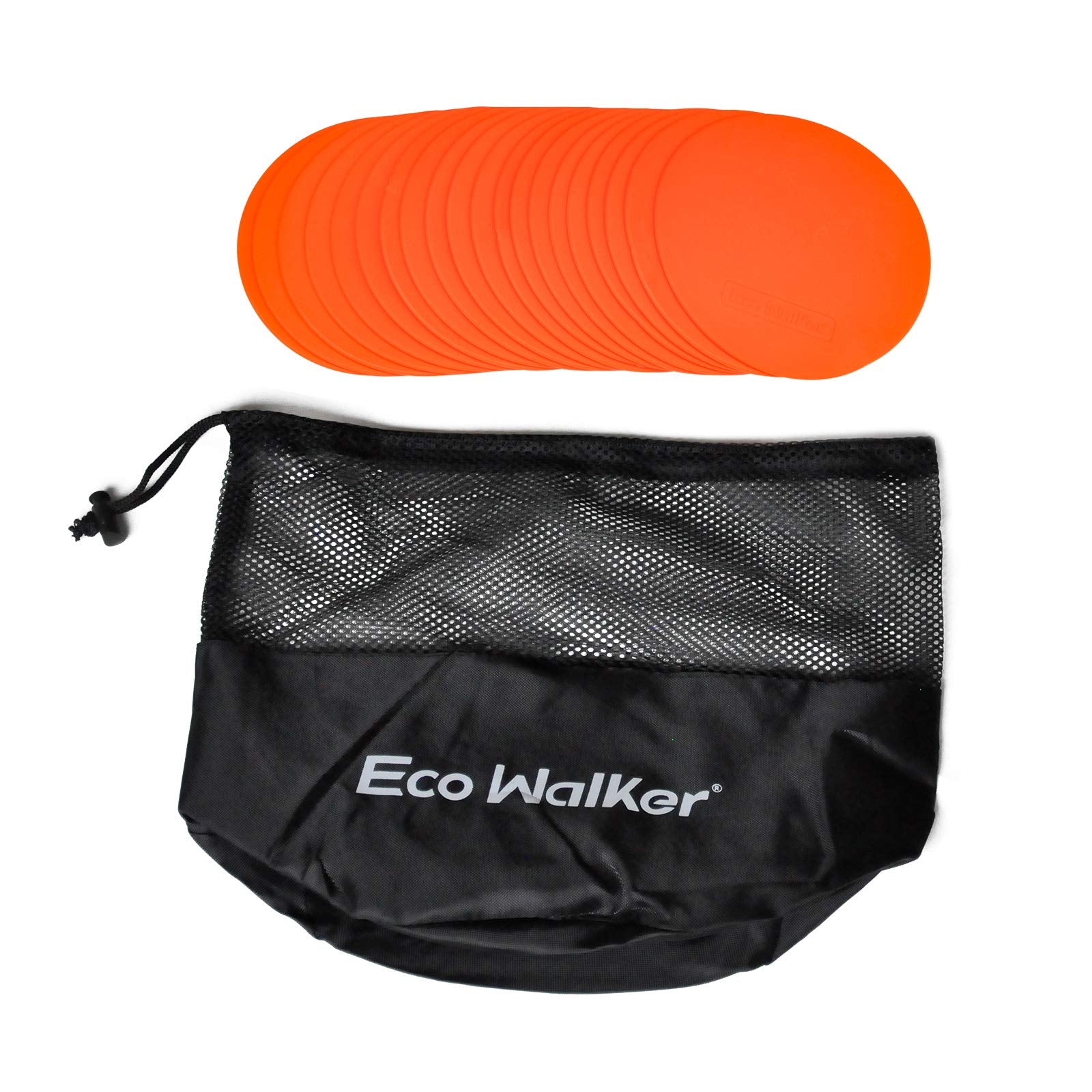 Eco Walker 4Inch Mini Floor Spot Markers For Classroom Preschool And Kindergarten (Set Of 20Pcs) (Orange)