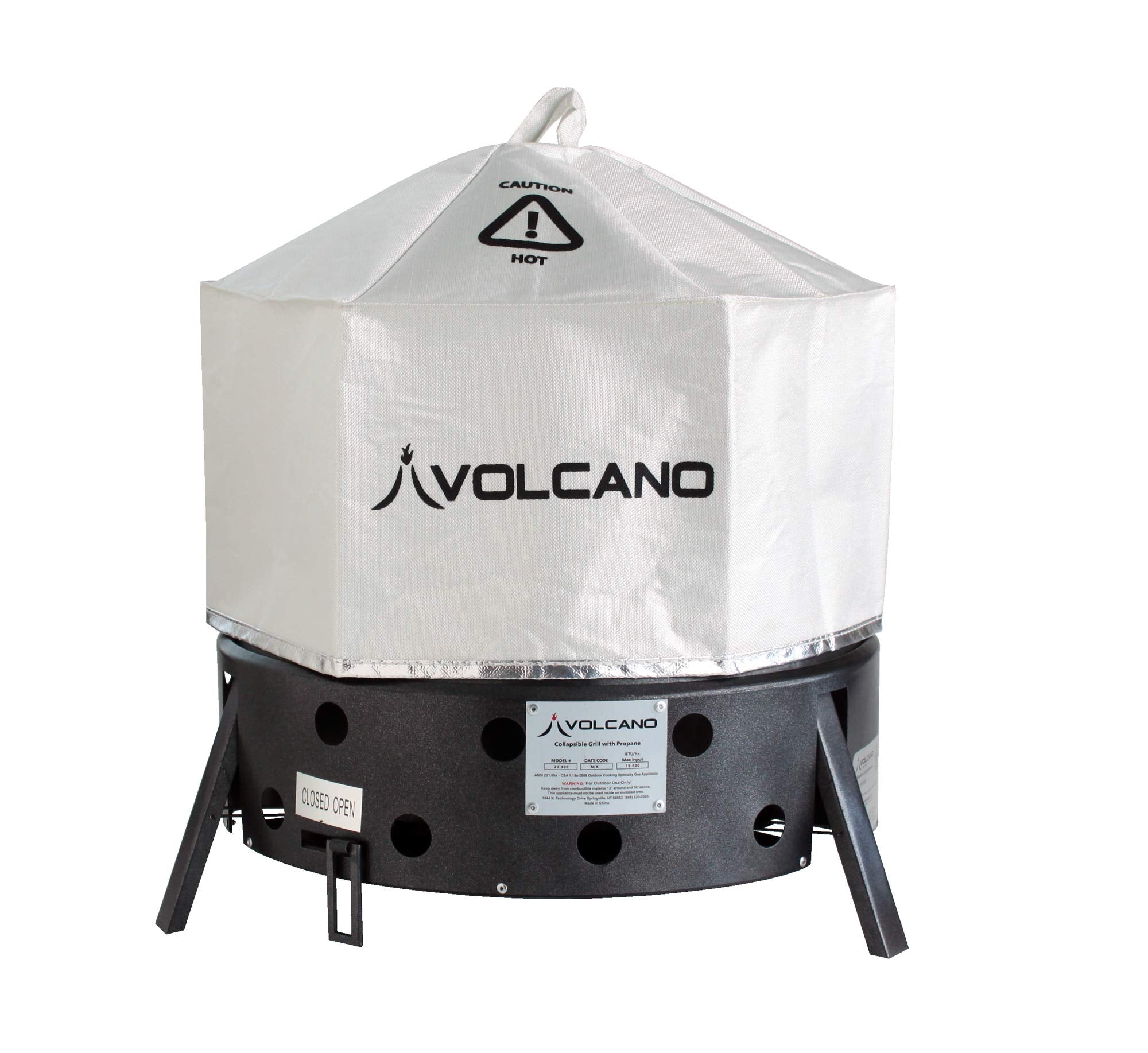 Volcano Grills 3 Grill/Stove Bundle Includes Lid And Cookbook, Grey