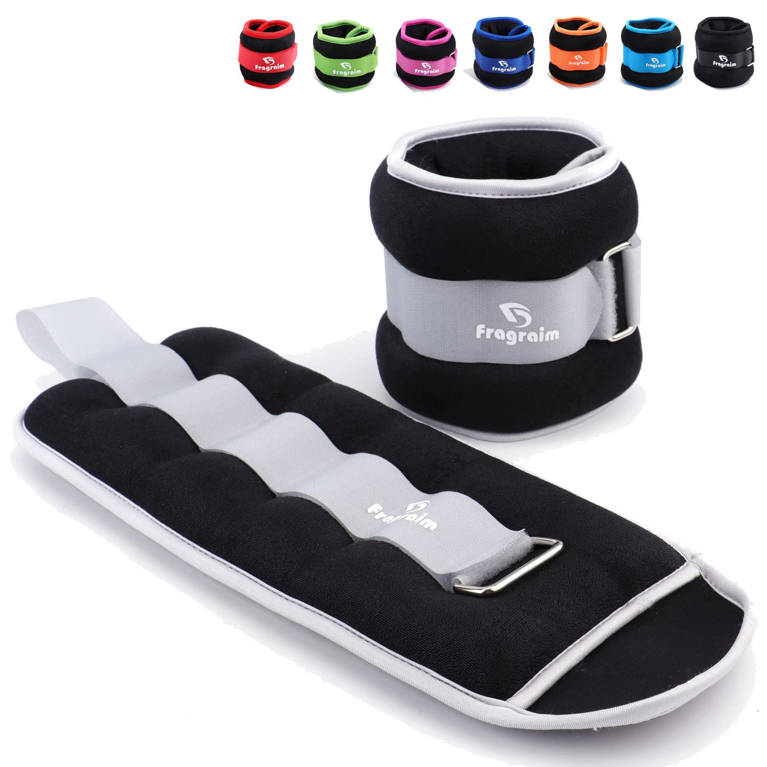 Ankle Weights For Women, Men And Kids - 5 Lbs X 2 Strength Training Wrist/Leg/Arm Weight With Adjustable Strap For Jogging, Gymn