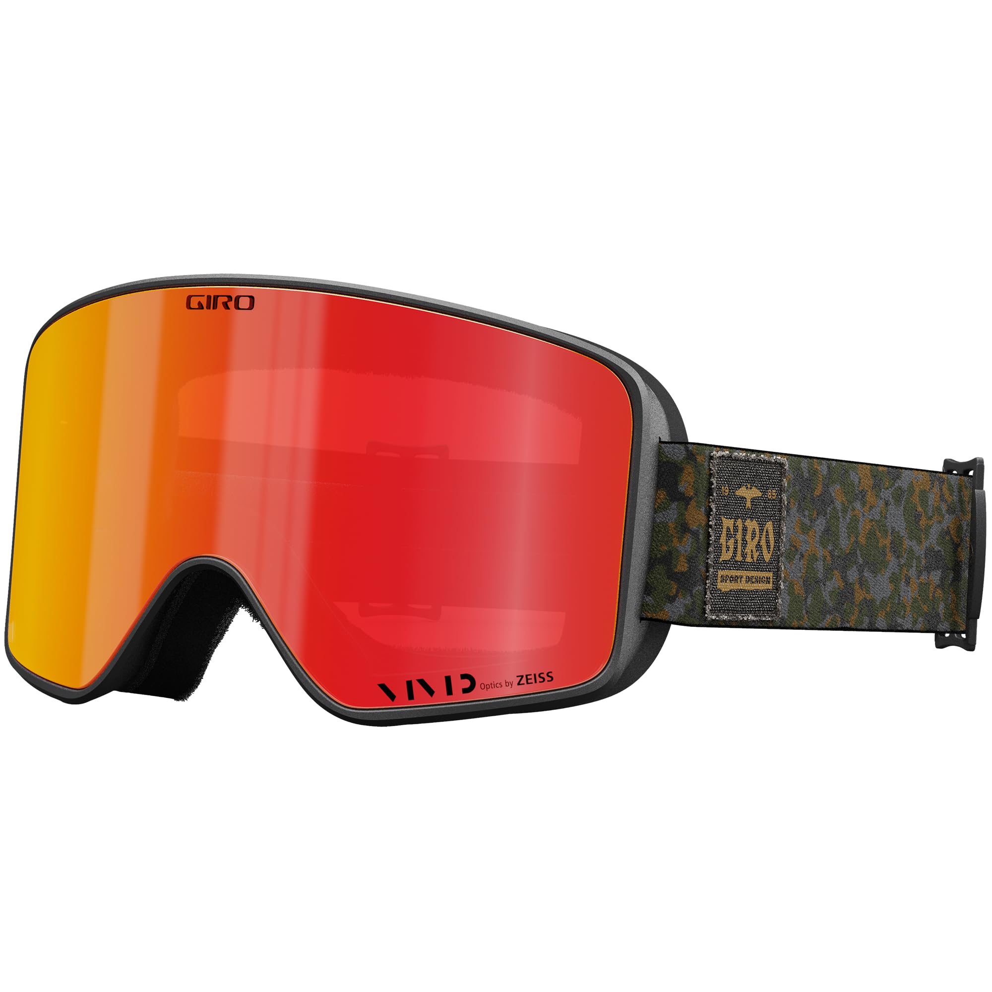 Giro Method Ski Goggles - Snowboard Goggles for Men, Women & Youth - Tort Silencer Camo Strap w/VIVID Ember/VIVID Infrared Lense