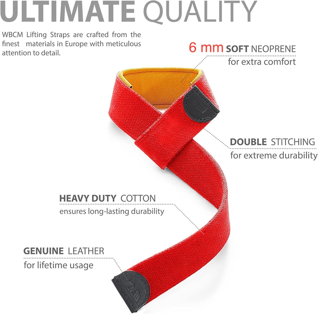 Warm Body Cold Mind Lasso Lifting Wrist Straps For Crossfit, Olympic Weightlifting, Powerlifting, Bodybuilding, Functional Stren