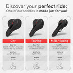 Wittkop Mountain Bike Seat Made Of Comfortable Memory Foam I Mtb Saddle With Innovative Ergonomic 5 Zone-Concept - Bicycle Seat