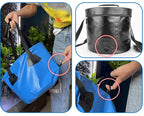 Banchelle Collapsible Camping Bucket With Lid 5 Gallon For Traveling Fishing Gardening (Blue, 20L)