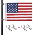Universal Boat Flag Marine 12''X18'' With 4 Boat Flag Pole Kits Usa Flag With 50 Embroidered Stars American Boat Flag
