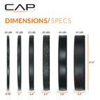 CAP Barbell Economy - Speckled Olympic Bumper Plate Set with Color Logo, Black, 190 lbs Set