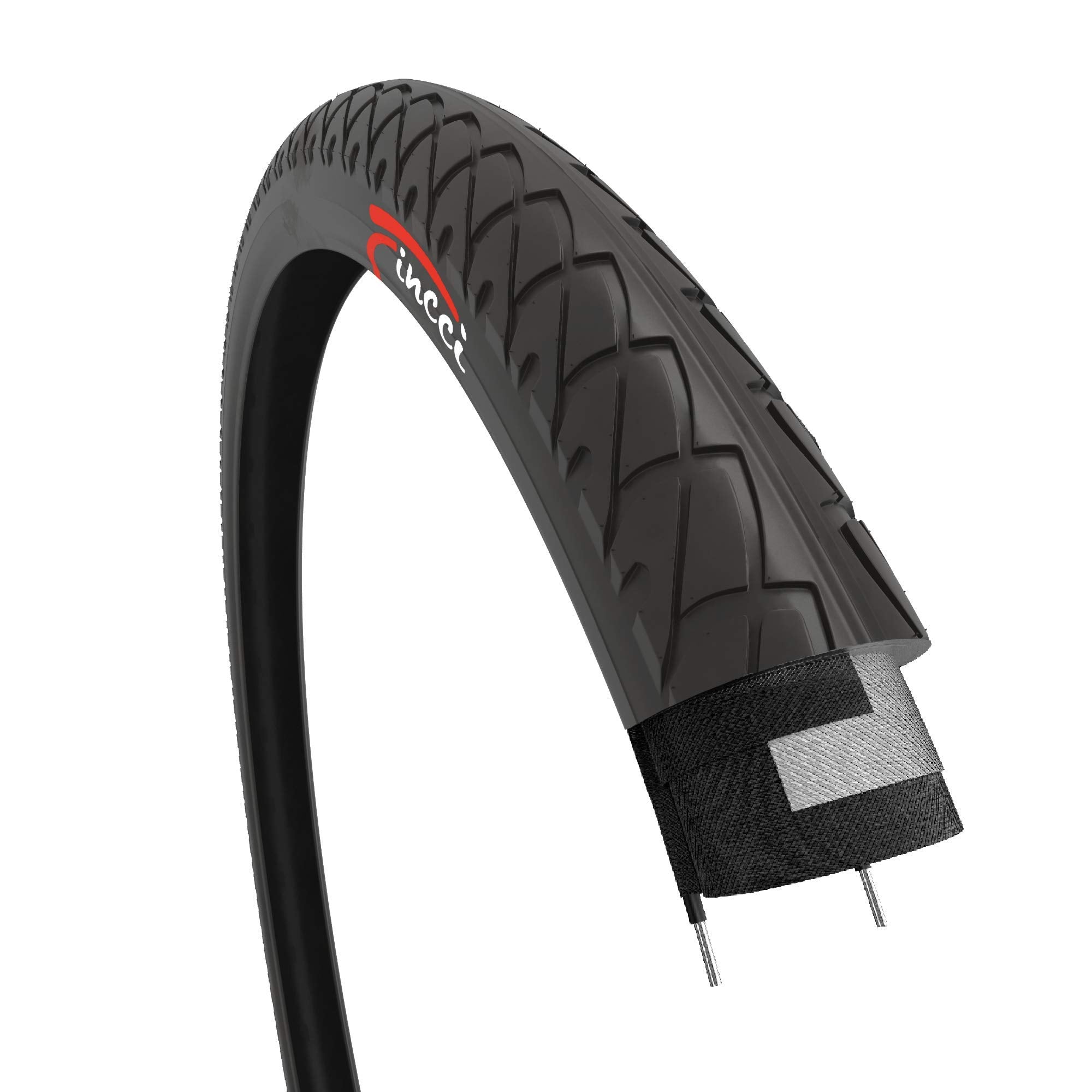 Fincci Leno Foldable Slick Bike Tire 26 X 1.95 Inch 50-559 For Road Street Cruiser Hybrid Bicycle