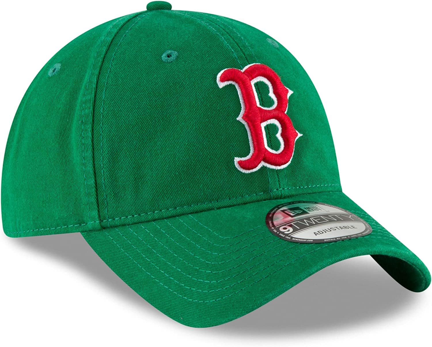 New Era Mlb Core Classic 9Twenty Adjustable Hat Cap One Size Fits All (Boston Red Sox Kelly Green)