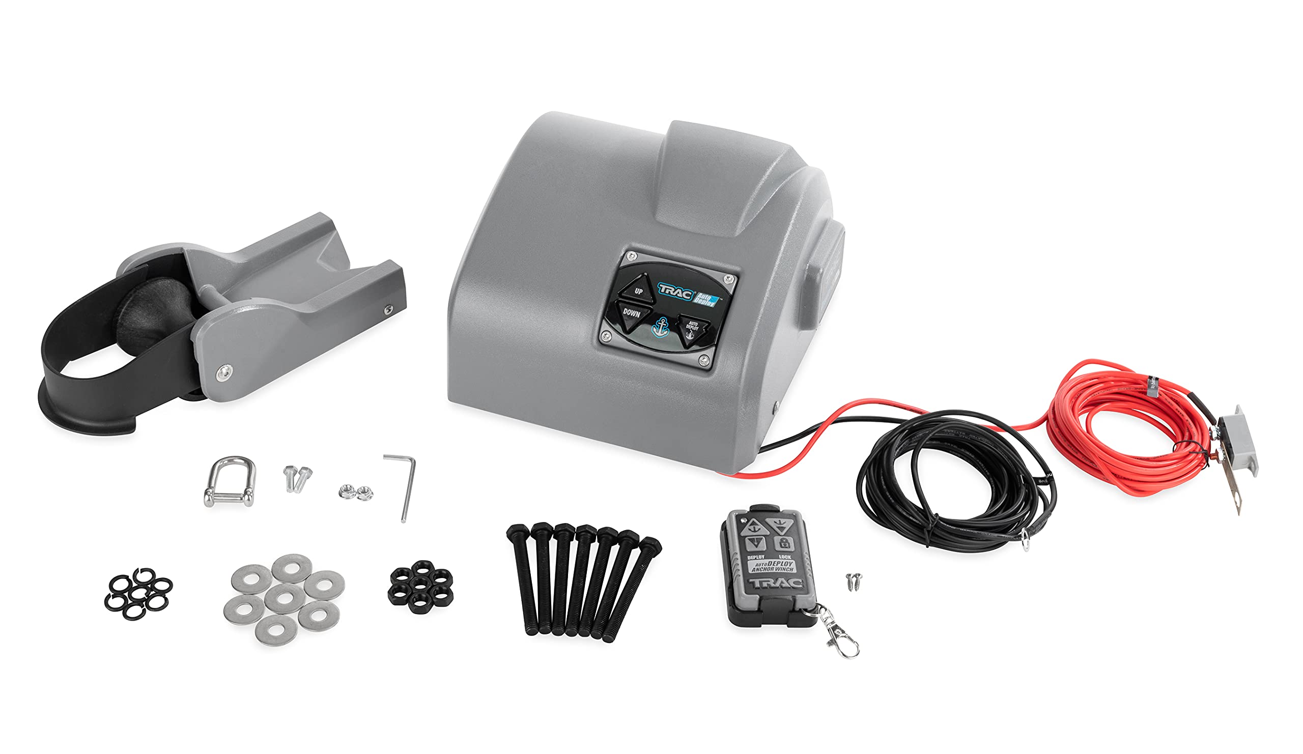 Trac-Outdoor Products Angler 30 Autodeploy-G3 Electric Anchor Winch - Anchors Up To 30 Lb. - Includes 100-Feet Of Pre-Wound Anch
