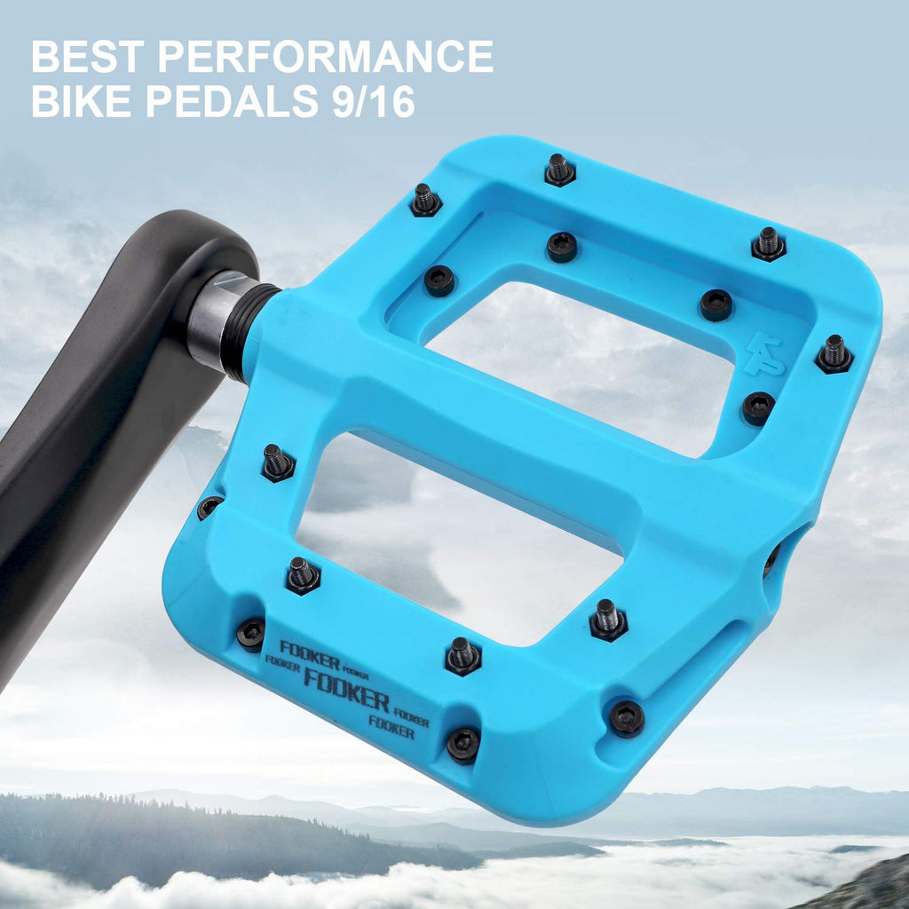 Fooker Mtb Pedals Mountain Bike Pedals 3 Bearing Non-Slip Lightweight Nylon Fiber Bicycle Platform Pedals For Bmx Mtb 916