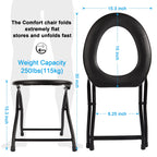 Hxsemayig Portable Toilet Seat, Stainless Steel Emergency Toilet, Folds Camping Toilet Seat, Convenient For Camping, Travel & Em