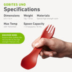 Humangear Gobites Uno | Travel & Camping Utensils | Portable & Convertible Dining Ware | Multi-Functional Spork, Blue