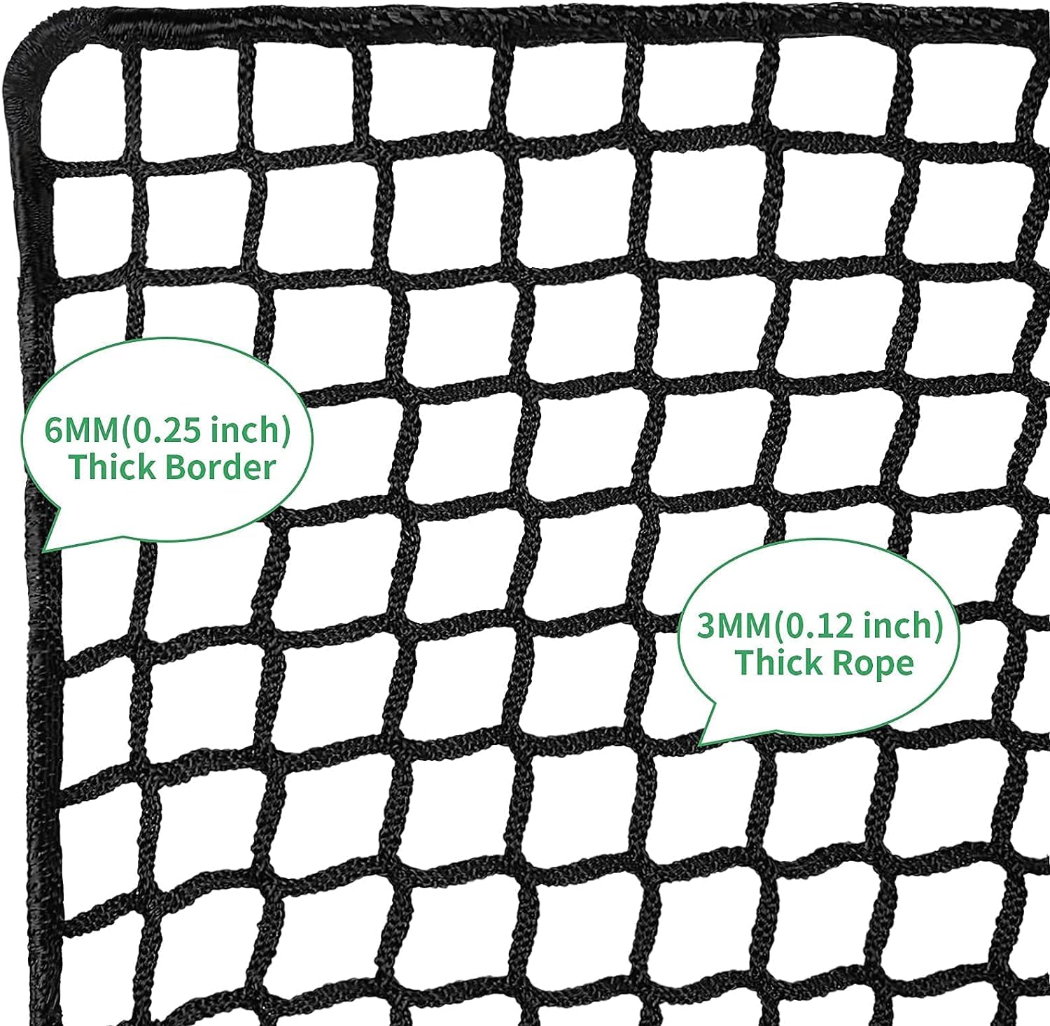 Iuzeai Golf Practice Net Golf Ball Hitting Netting(Net Only), Heavy Duty Nylon Golf Sports Netting Barrier Nets 10X10Ft/10X15Ft/