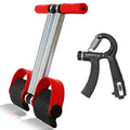LatinX Combo of Double Spring Tummy Trimmer with Hand Grip Strengthener  Complete Home Fitness Set for Core Strength and Hand S
