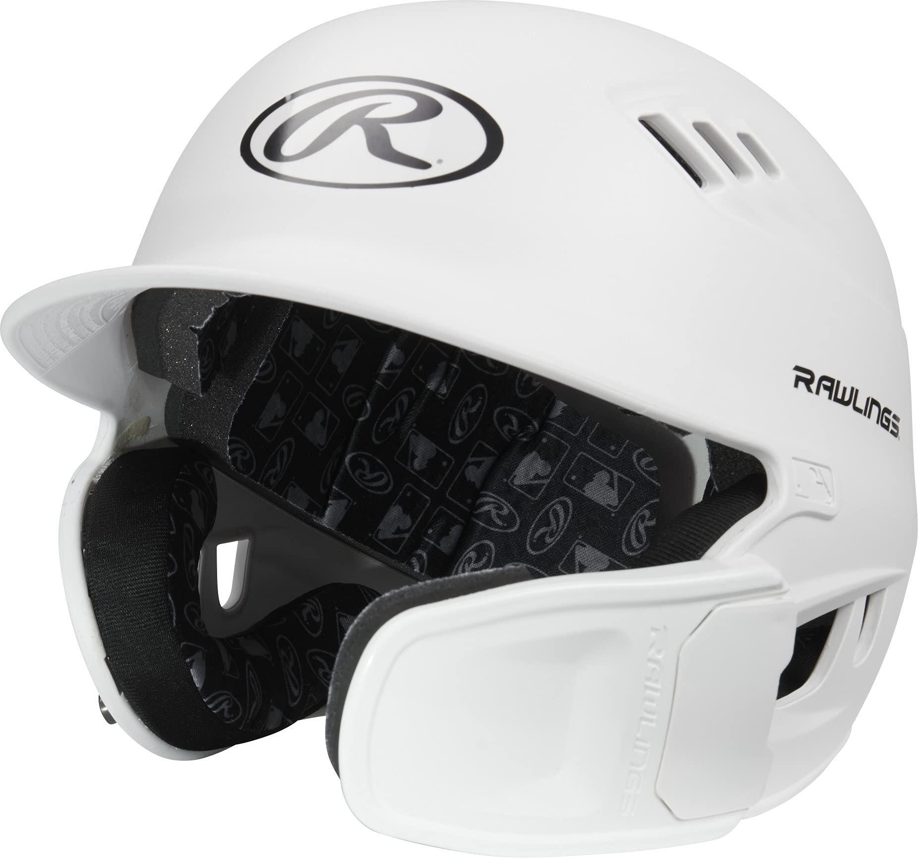 Rawlings | R16 Reversible Ext | Matte Batting Helmet | Reversible Face Guard | Senior | Matte White
