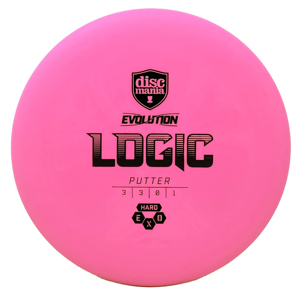 Discmania Evolution Exo Hard Logic Disc Golf Putter (Colors May Vary) 173-176 - Low Profile Disc Golf Putter And Approach Disc
