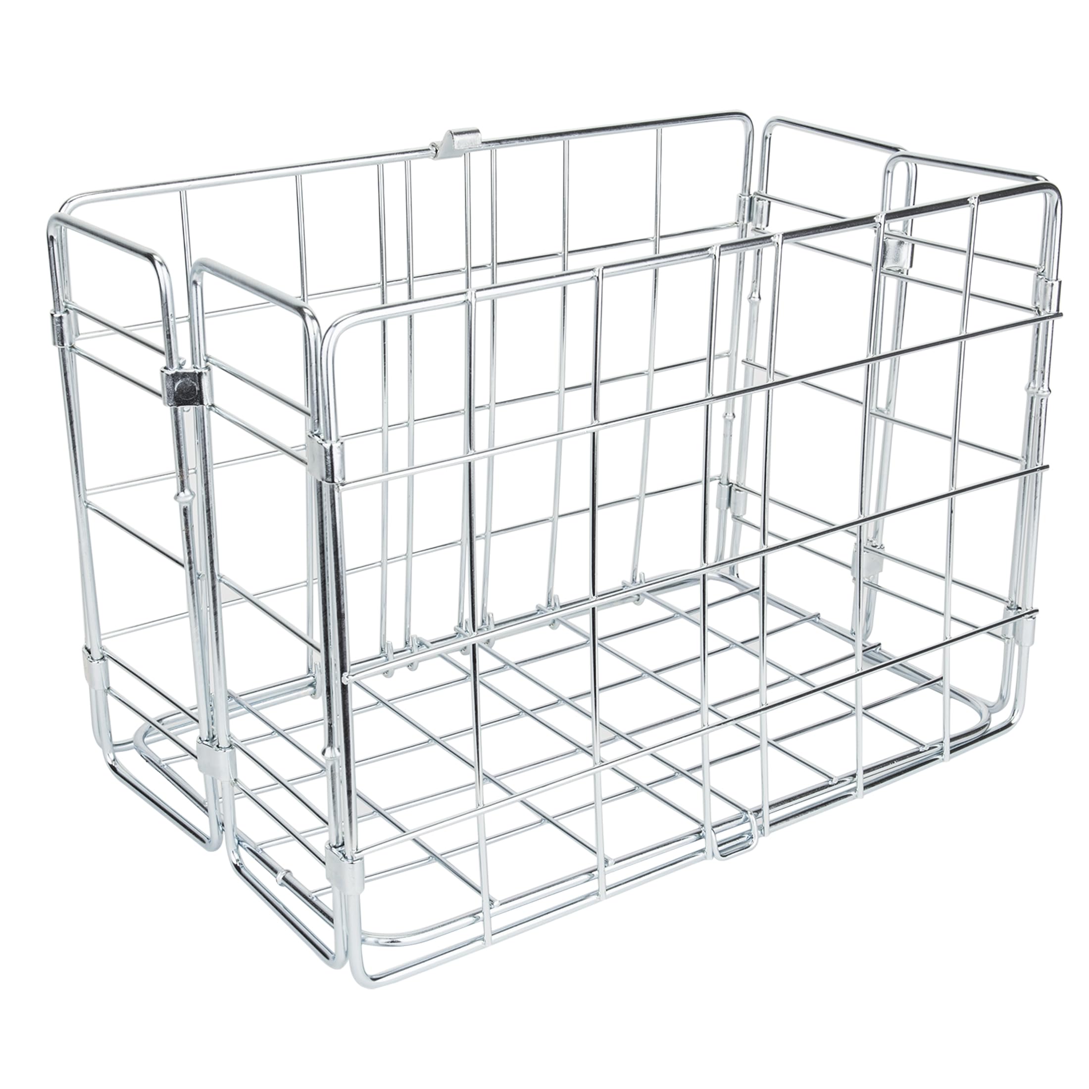 Wald Rear Folding Bicycle Basket (12.75 x 7.25 x 8.5, Silver) W582