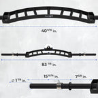 Yes4All Multi Grip Barbell & Cable Attachment, Curved Swiss Barbell For Greater Range Of Motion, 600 Lbs Capacity