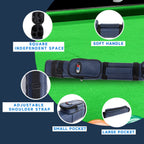 Gse 2X2 Deluxe Hard Billiard Pool Cue Stick Carrying Case, Billiard Cue Case, Billiards Accessories (Square - Blue)