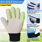 Jalunth Kids Youth Soccer Goalkeeper Goalie Gloves Boys Girls Goal Keeper Field Player Glove Ages 9-10 Years Old Anti-Slip Latex