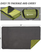 Dukuseek Waterproof Blanket Outdoor, Hooded Blanket Poncho - Large (79X56), Portable, Windproof Fleece Blankets For Cold Weather