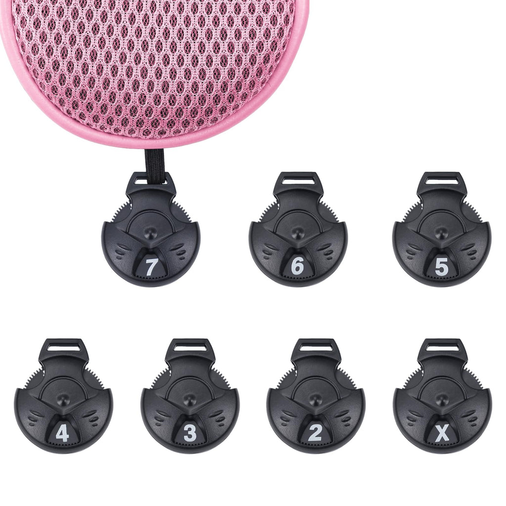 Andux 3Pcs/Pack Long Neck Golf Hybrid Club Head Covers Dial No. Tag Ctmt-02 Pink