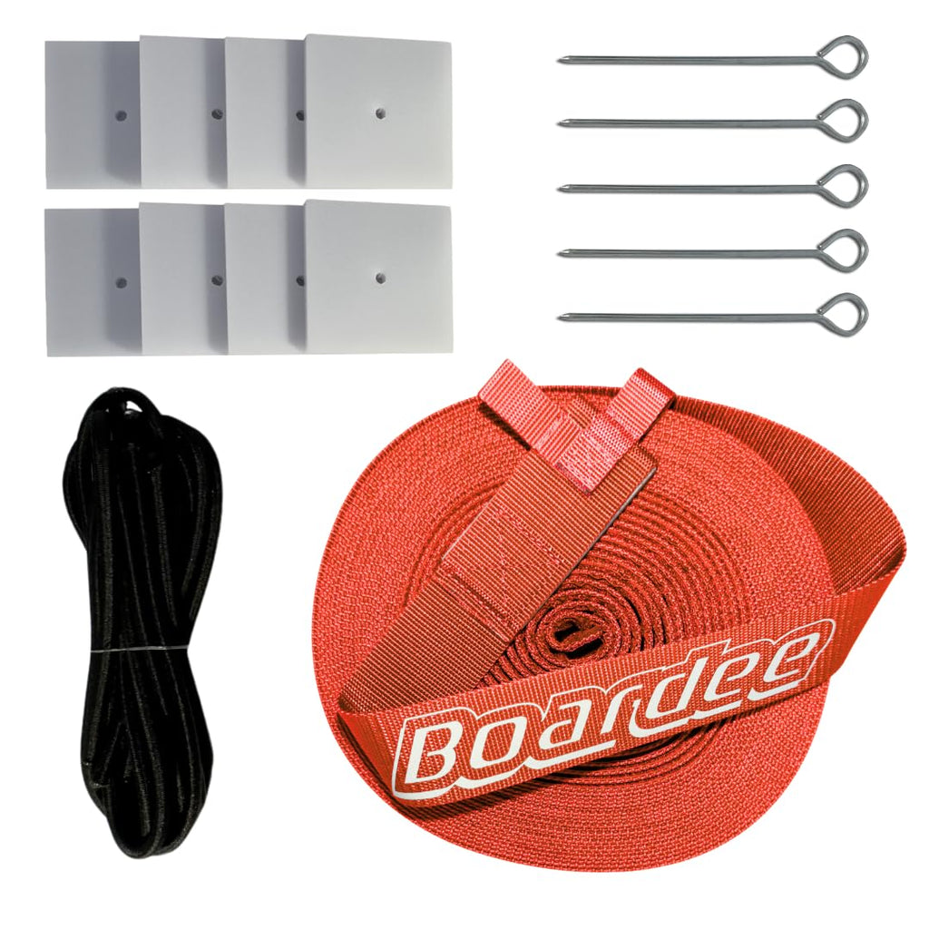 Boardee Professional Beach Volleyball Court Lines - Adjustable (26.3' X 52.6' Or 29.5' X 59.05') - 2-Inch Wide Durable Sand Boun