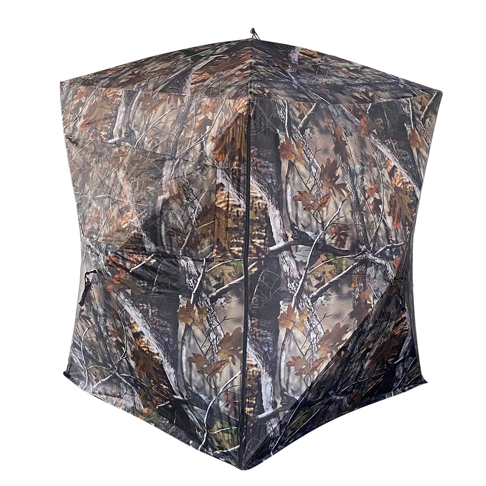 Thunderbay Spur Collector 2 Person Hunting Blind, Portable Ground Blind With Silent Sliding Window, Portable Durable Hunting Ten