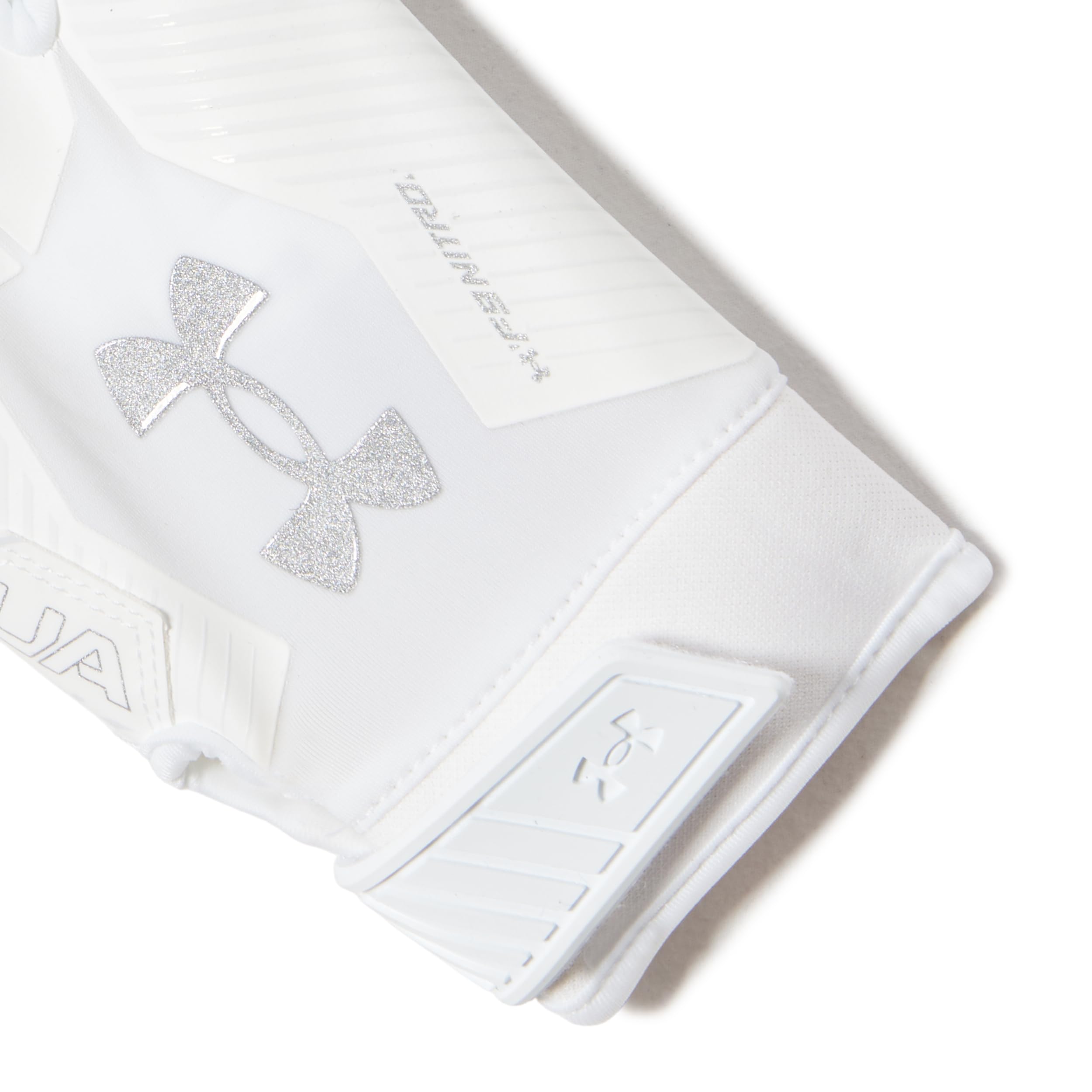 Under Armour Men'S F9 Nitro Football Gloves, (100) White/Distant Gray/Metallic Silver, X-Large