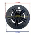 Nokins Golf Cart Ss Wheel Covers Hub Caps For Most Golf Carts 8 Inch(Set Of 4) Chrome Finish, Classic Ss 5-Spoke Style (Black)