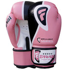 Farabi Pro Fighter Boxing Gloves Sparring Gym Bag Punching Focus Pad Mitts (Pink, 10Oz)