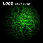 Viper Dart Accessory: Tufflex Iii 2Ba Thread Soft Tip Dart Points, Neon Green, 1000 Pack