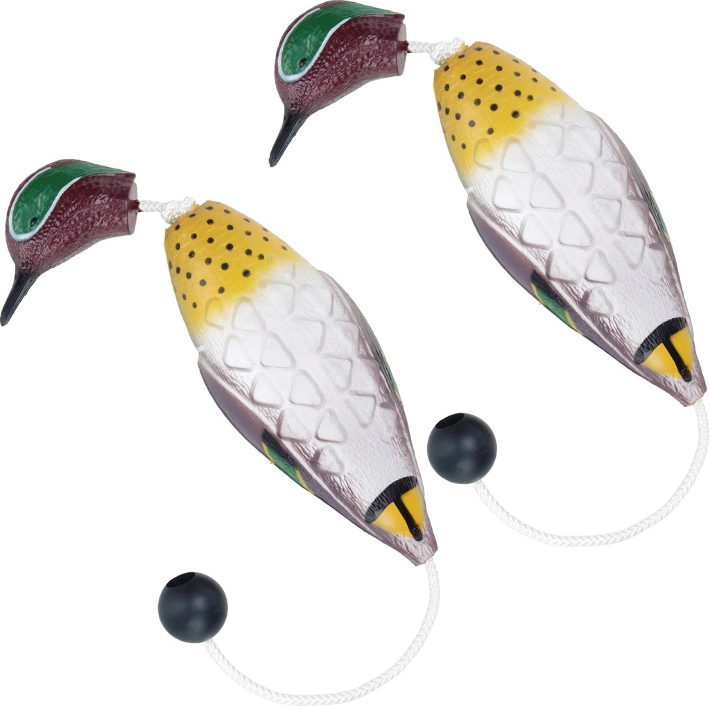 Fingig 2 Pcs Mottled Mallard Mandarin Duck Dummy Bumper Toys For Hunting Retriever Dog Training, Dog Retriever Outdoor Training