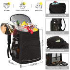 Cooler Backpack Insulated Leakproof Waterproof Backpack Cooler Bag 30 Cans, Large Capacity Lightweight Travel Camping Beach Back
