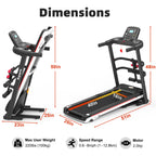 Ksports Foldable 16 Inch Wide Home Treadmill W/Bluetooth Connectivity, Kinomap, Zwift & Fitshow Fitness Tracking Apps, Music, 4