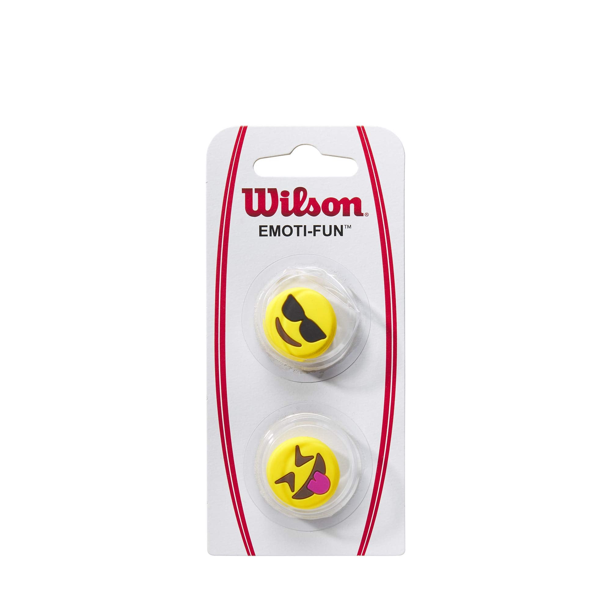 Wilson Emoti-Fun Tennis Dampeners - 2 Pack, Sunglasses/Tounge Out Emojis