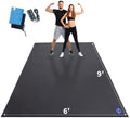 Extra Large Exercise Mat 9 X 6 X 7Mm, High-Density Workout Mats For Home Gym Flooring, Non-Slip, Extra Thick Durable Cardio Mat,