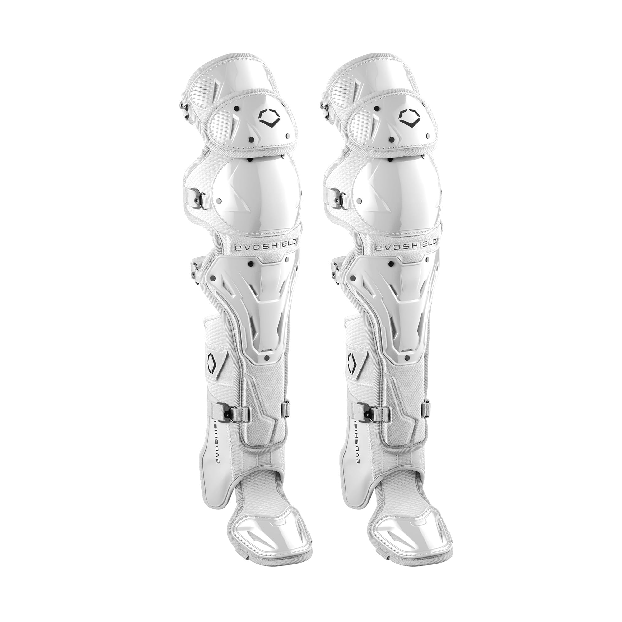 EvoShield Pro-SRZ 2.0 Baseball Catchers Leg Guards - Intermediate, White
