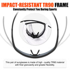 X-Tiger Polarized Cycling Glasses With 5 Interchangeable Lenses,Mtb Biking Baseball Running Sports Sunglasses For Men Women