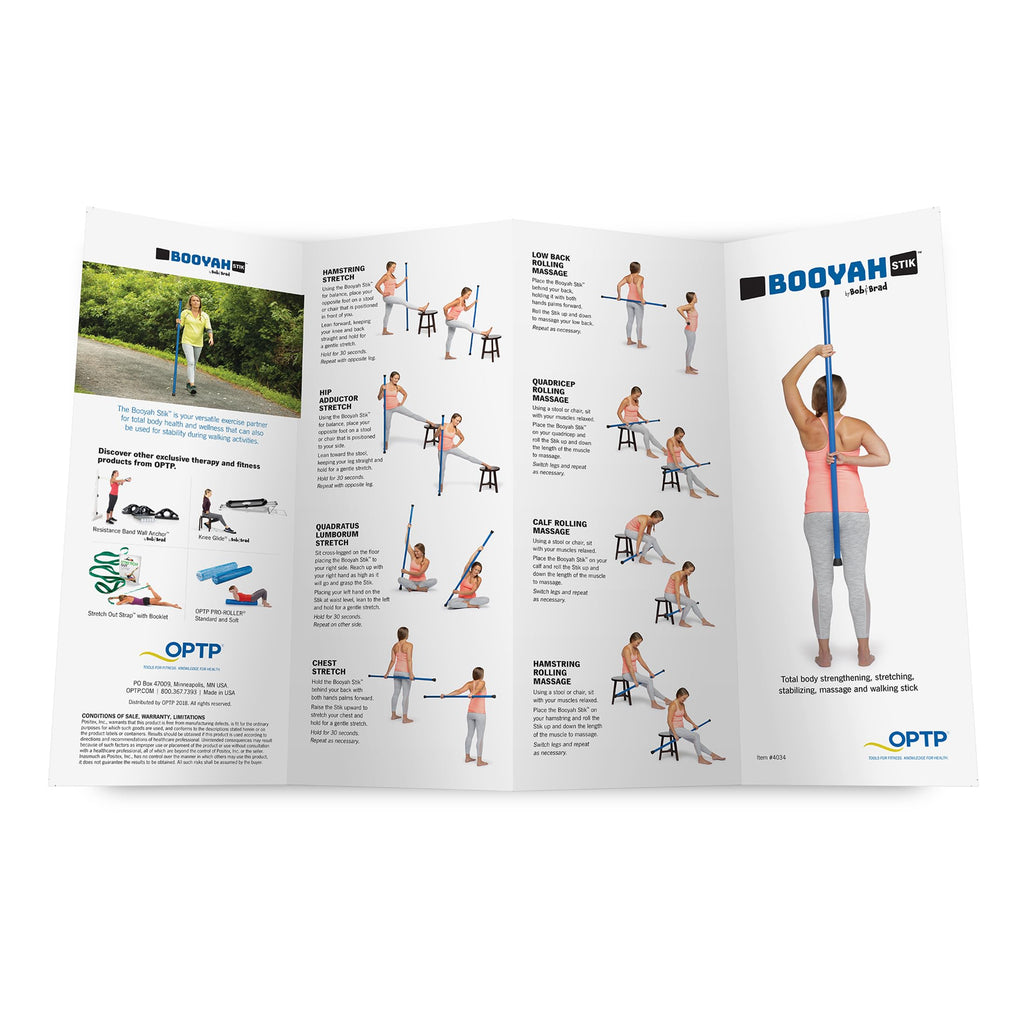 Booyah Stik By Bob And Brad - Exercise And Mobility Stick For Stretching, Walking, Mobility And Balance