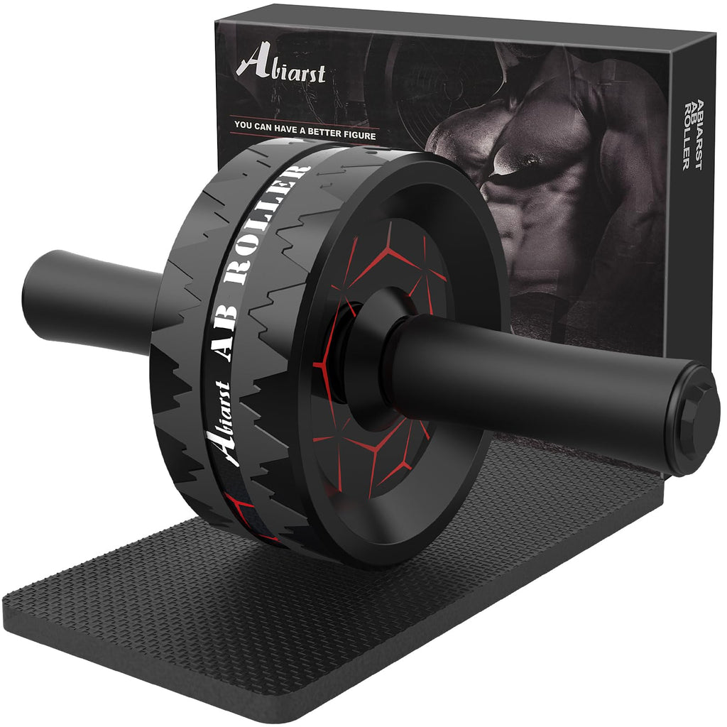 Abiarst Ab Roller Wheel, Abs Workout Equipment for Abdominal & Core Strength Training, Home Gym Exercise Wheels for Men Women, w