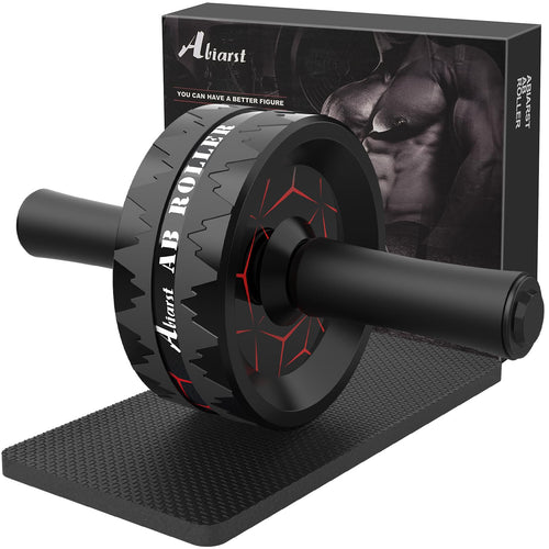 Abiarst Ab Roller Wheel, Abs Workout Equipment for Abdominal & Core Strength Training, Home Gym Exercise Wheels for Men Women, w