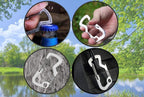 Branded Boards Bushcraft Key Chain Bottle Opener Carabiner Snap Clip Hooks Hiking, Backpacking, Camping, Hunting, Fishing, Bikin