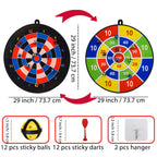 29'' Dart Board With Balls For Kids Gifts Toys For Boys Kids Age 8-12, Kids Dart Board Game With Sticky Balls Board Games For Ki